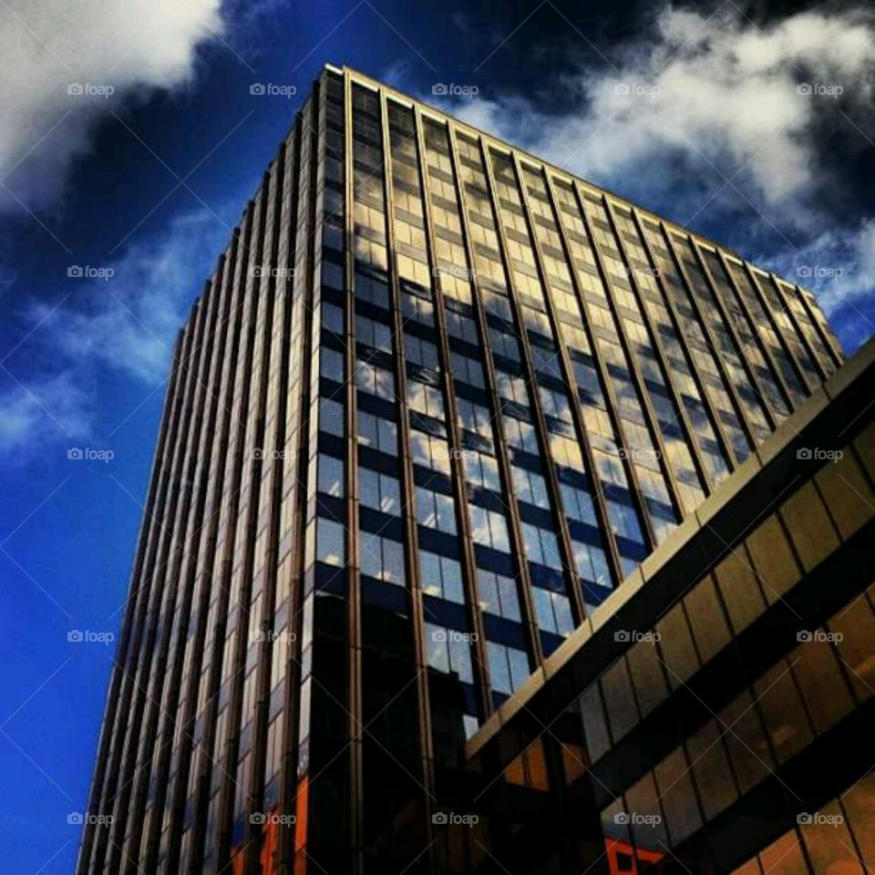 Building in Syracuse,  NY. My husband worked in this building.  I was waiting for him after work and thought this would be a great shot
