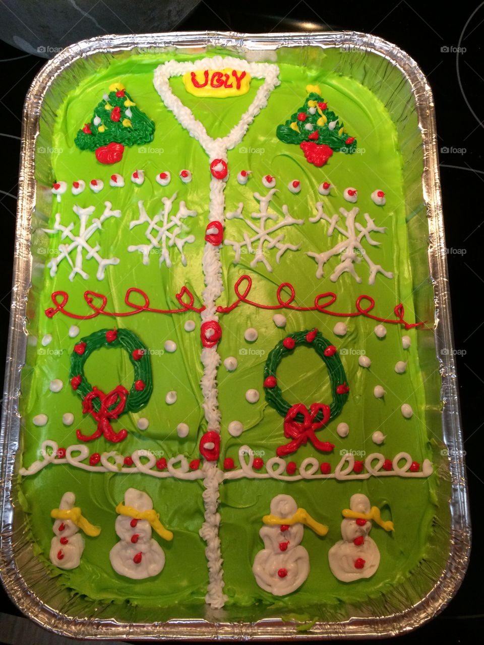 Ugly sweater cake