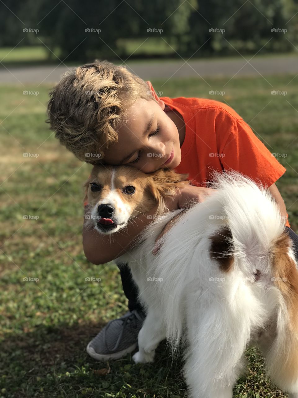 A boy & his dog