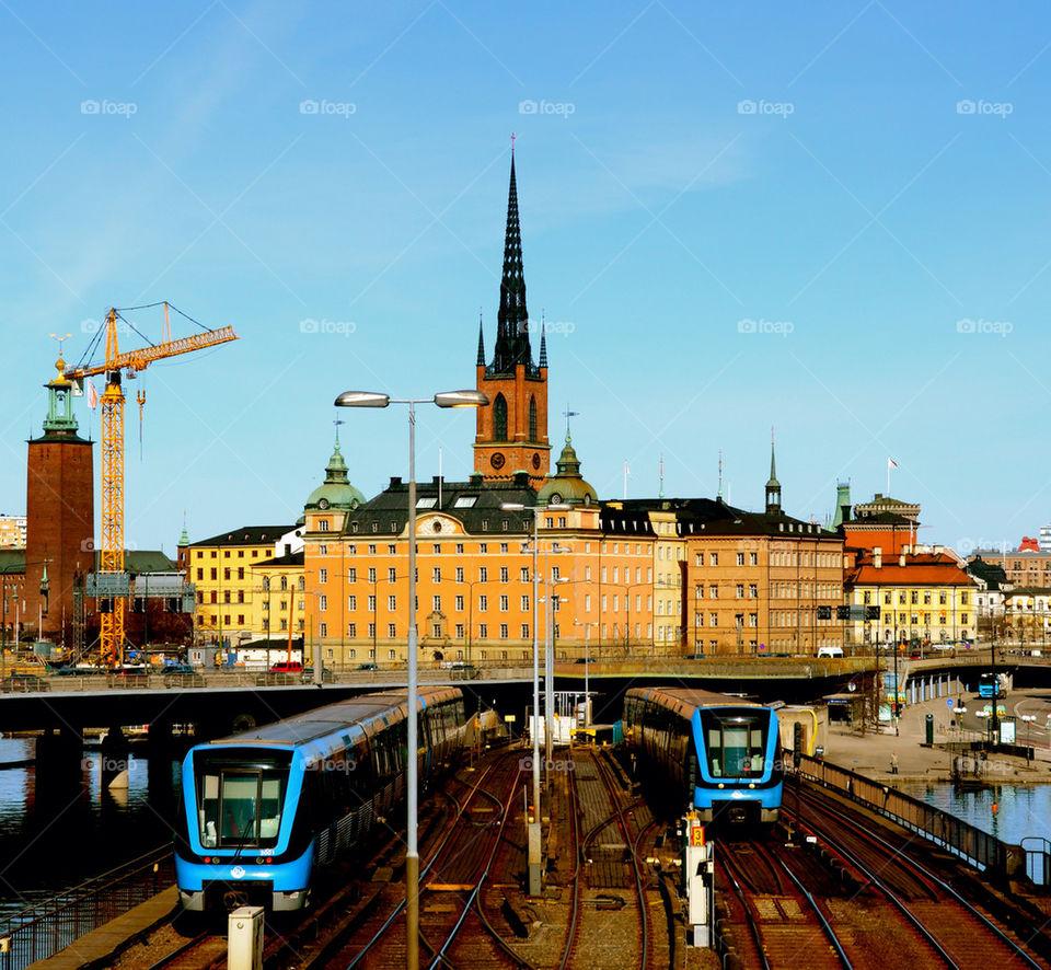 city stockholm train railway by birrber
