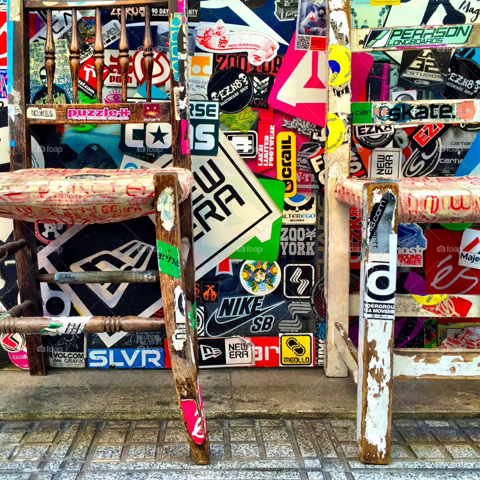 Street art chairs 
