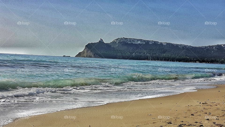Poetto beach. 
Sardinia, Italy