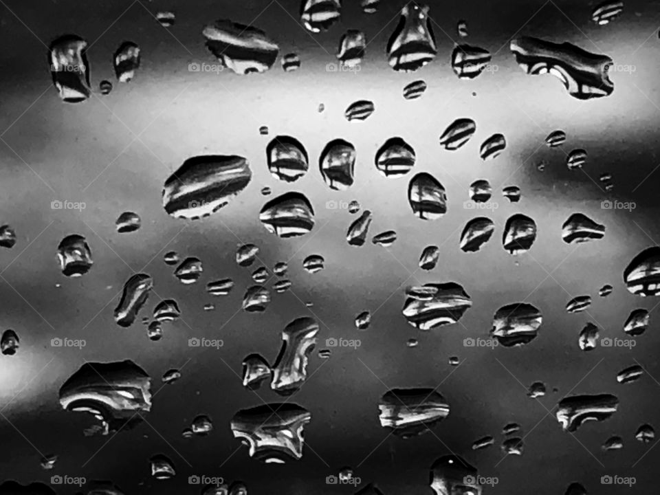 Raindrops in the window...