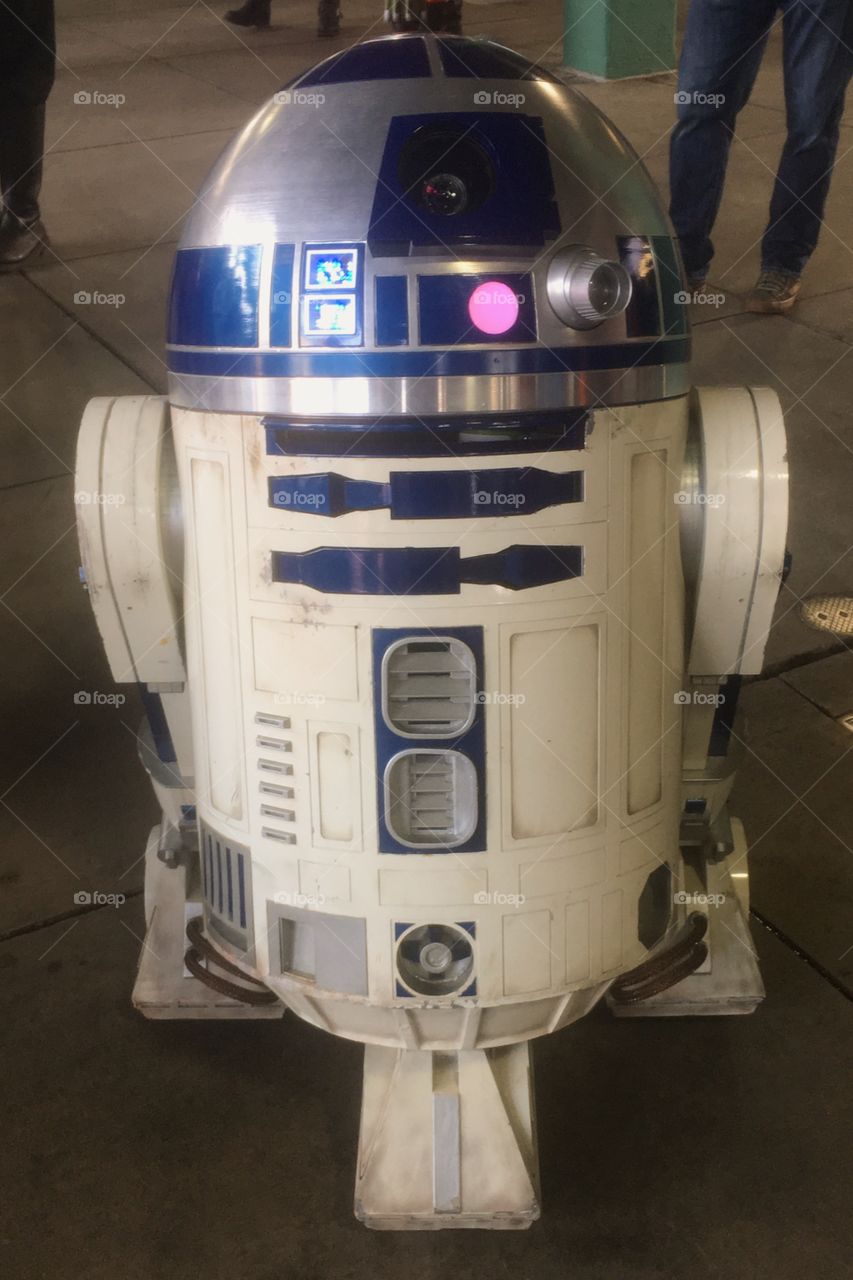 R2D2 at Fenway Park on Star Wars Day 2017. 