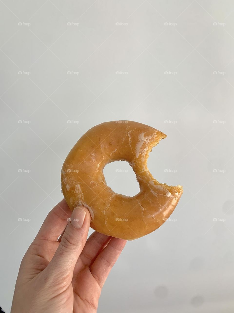 Took a bite out of this donut and if it had pink frosting with sprinkles, it almost seems like Homer Simpson has been around! 