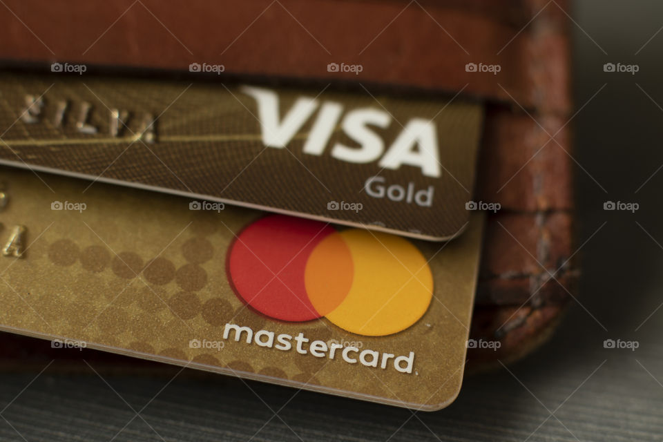 Carteira com cartões de crédito