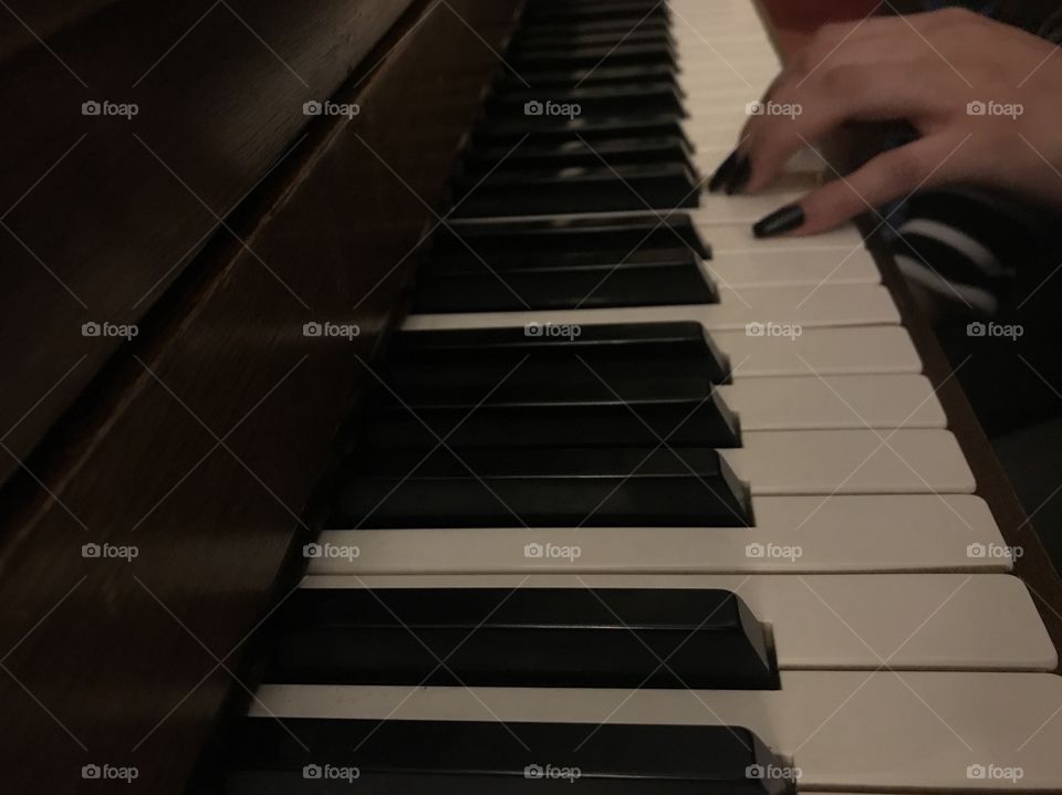 Piano Keys + Black Nails
