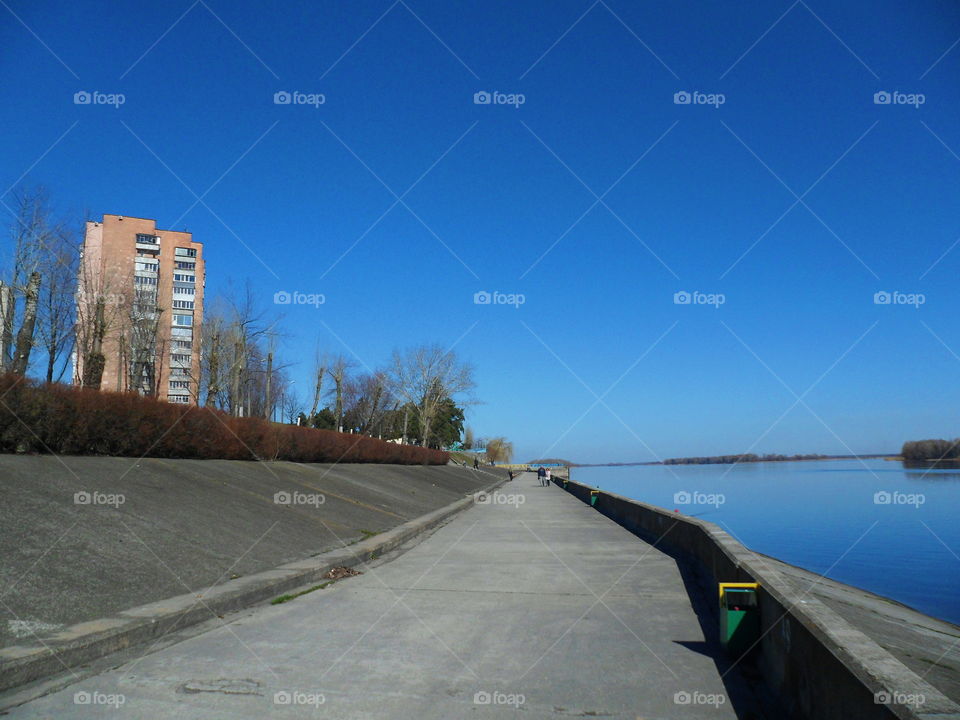 embankment of the city of Ukrainka