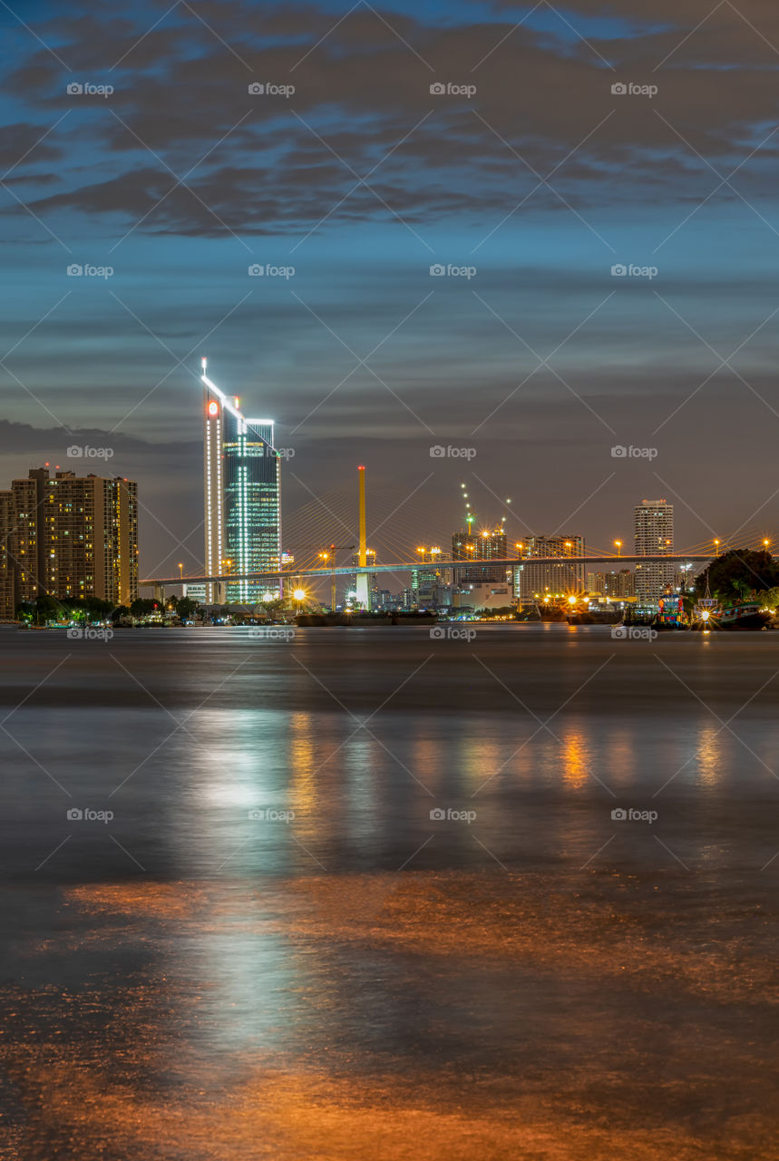 Modern and reflect on river