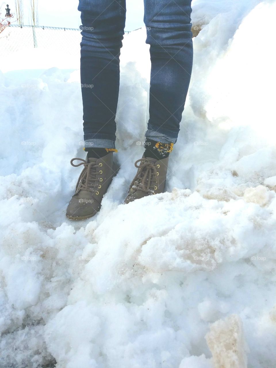 walking in snow