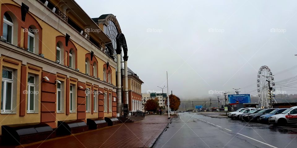 Autumn in Cheboksary street
