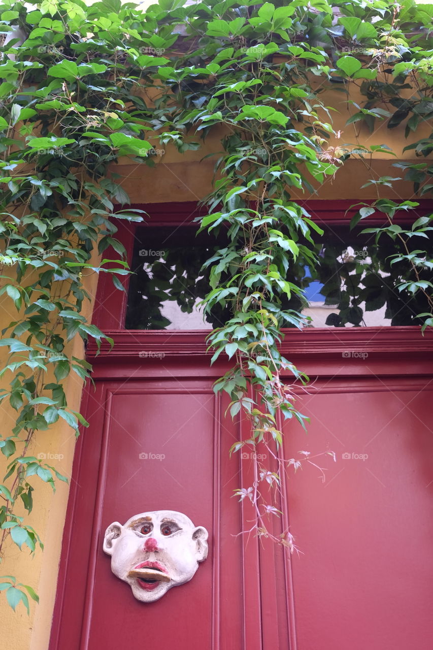 Detail of an old house in Antwerp