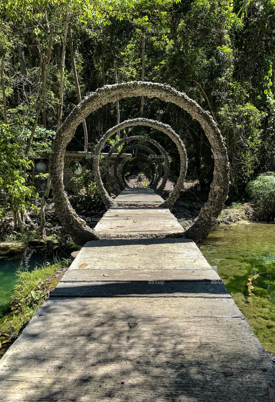 Pathway to paradise. This pathway is in Davao Philippines to their hidden falls. 