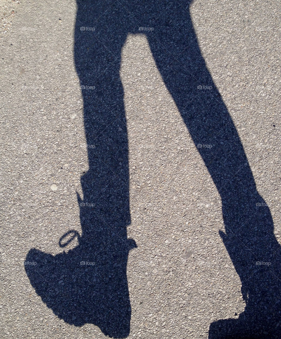 Walking shadow.