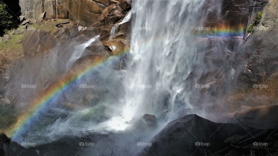 Rainbow over the waterfalls