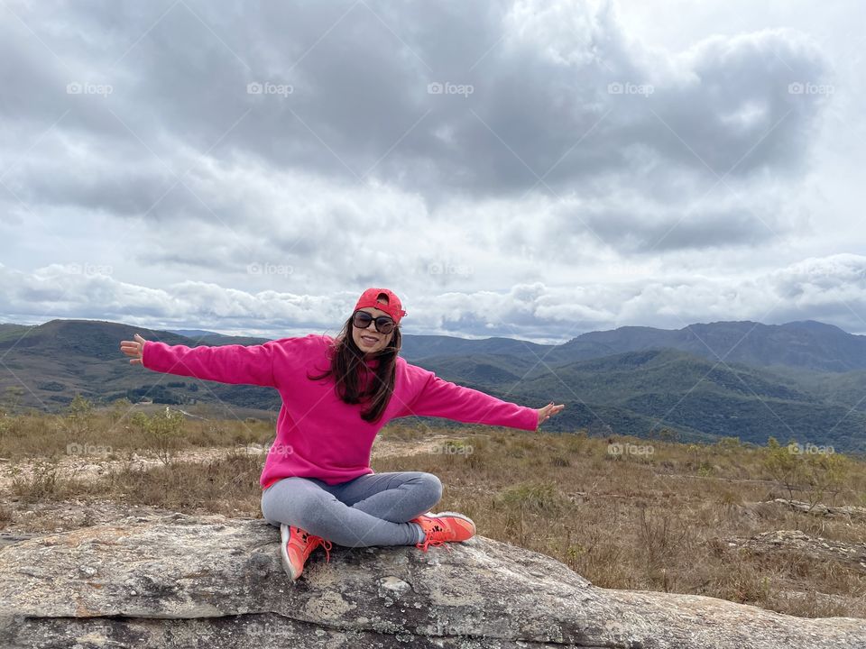 woman enjoying nature