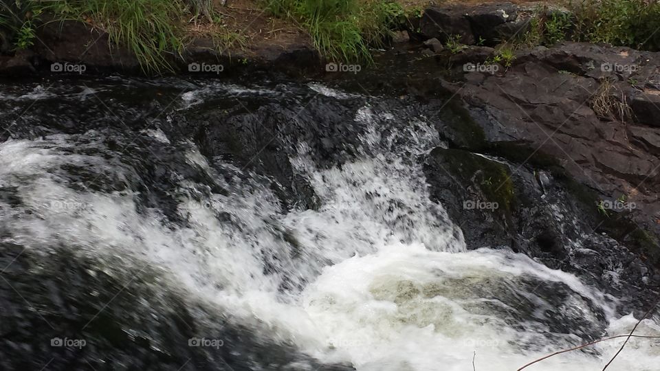 Beauty of the Falls. waterfall in northern  wisconsin