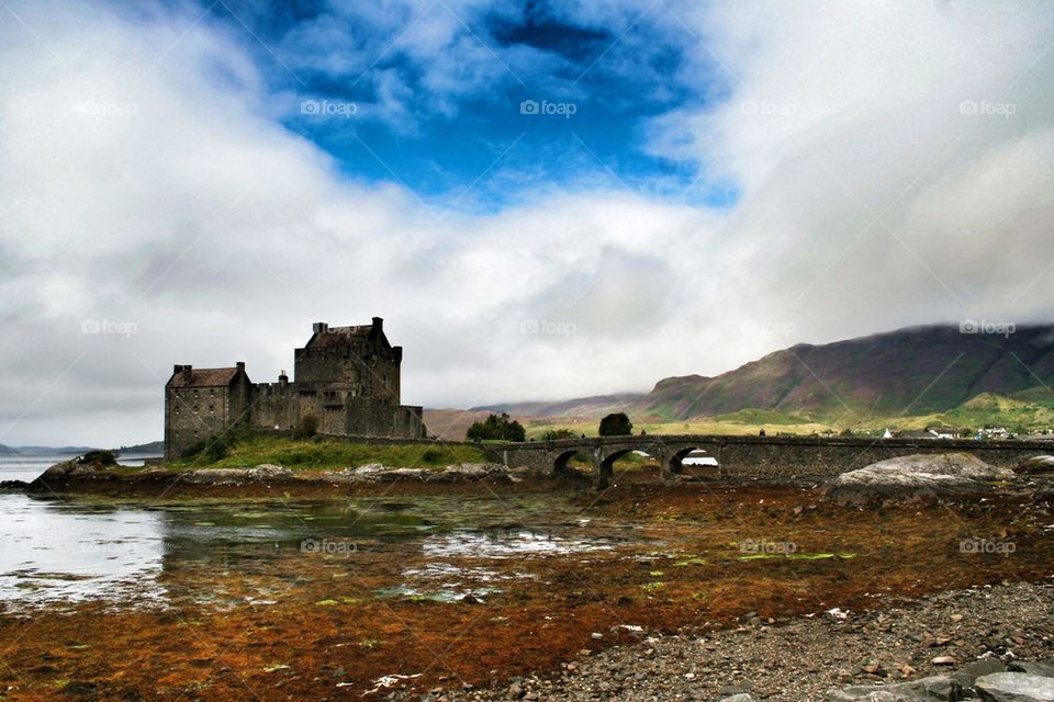 Footbridge leading to Eilean Donan castle