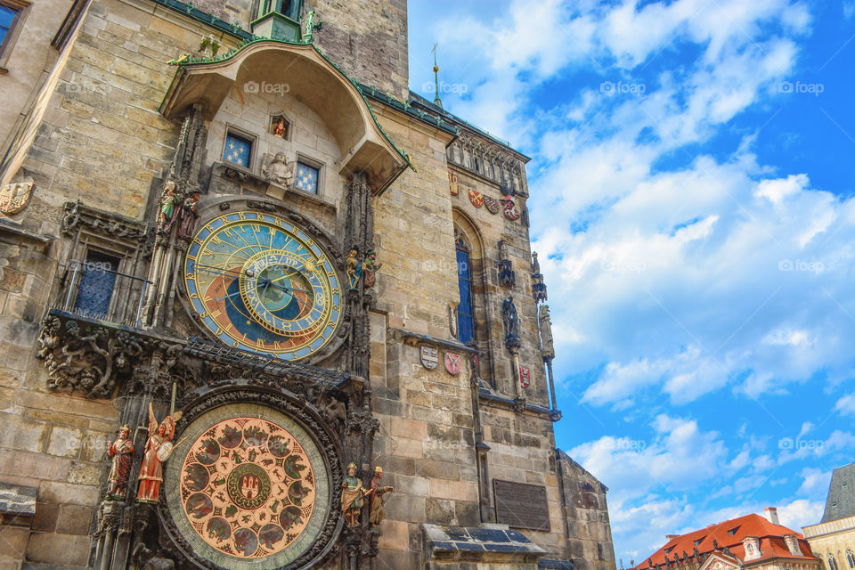 The astronomical clock of old town hall in Prague