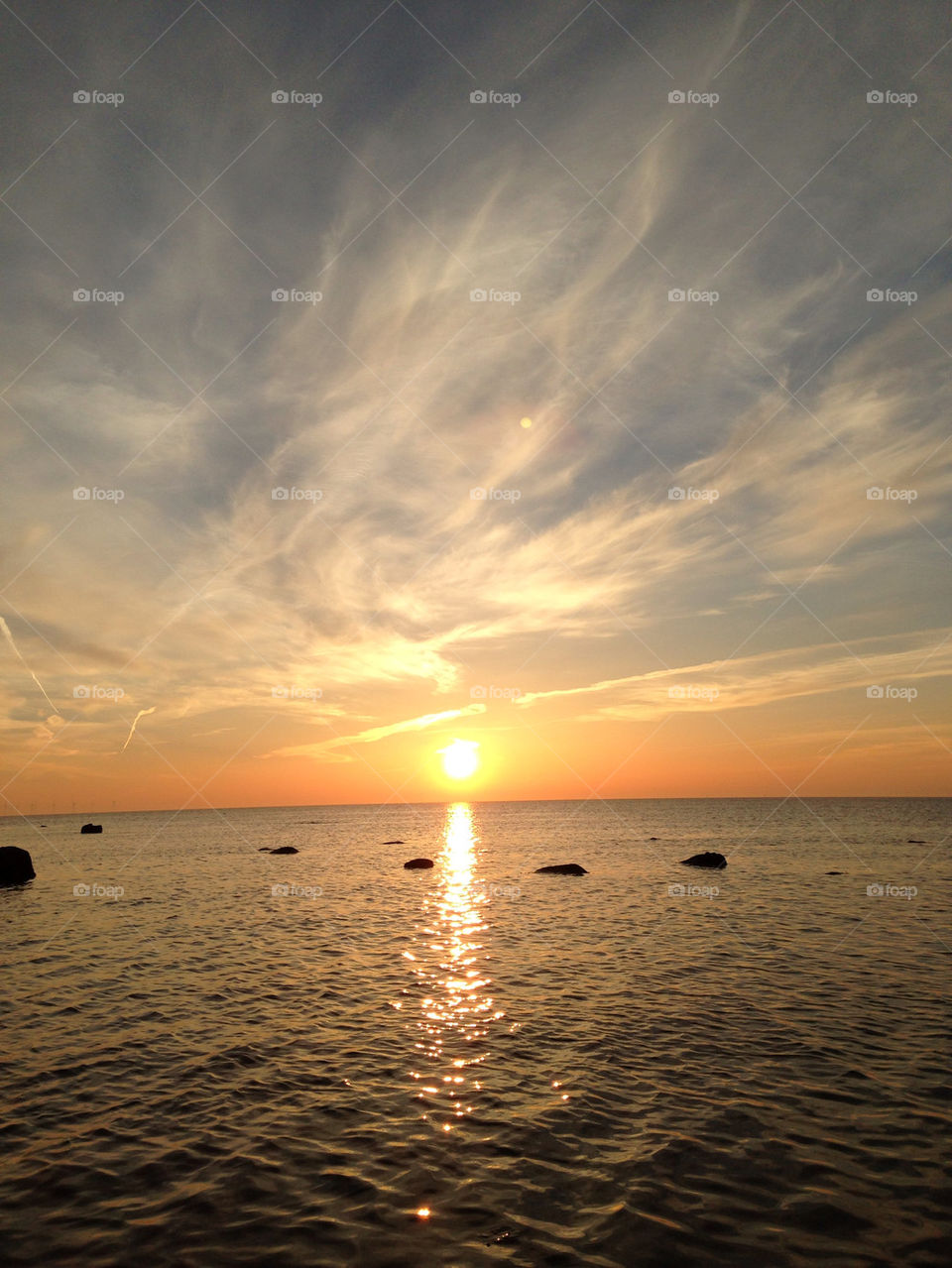 Sun sets over Öresund