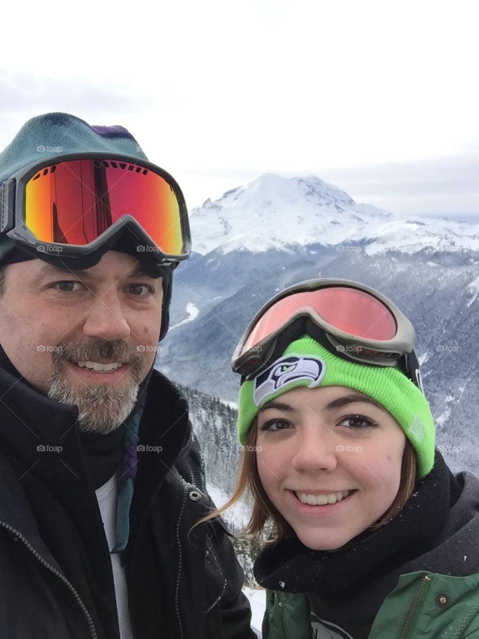 Father and daughter ski trip