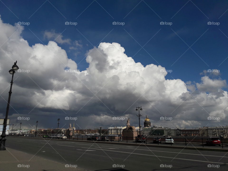 nature wild clouds sky blue white weather storm heaven view