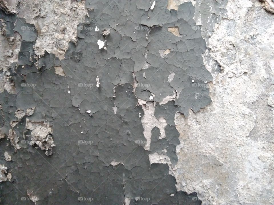 old peeling paint on the wall