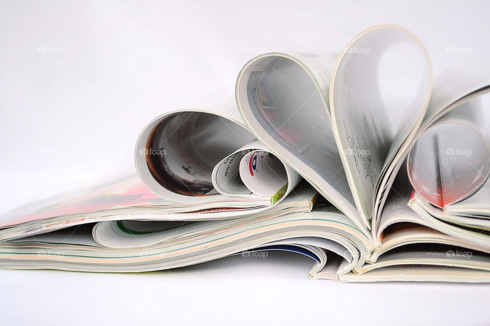 Magazines in shape of a heart