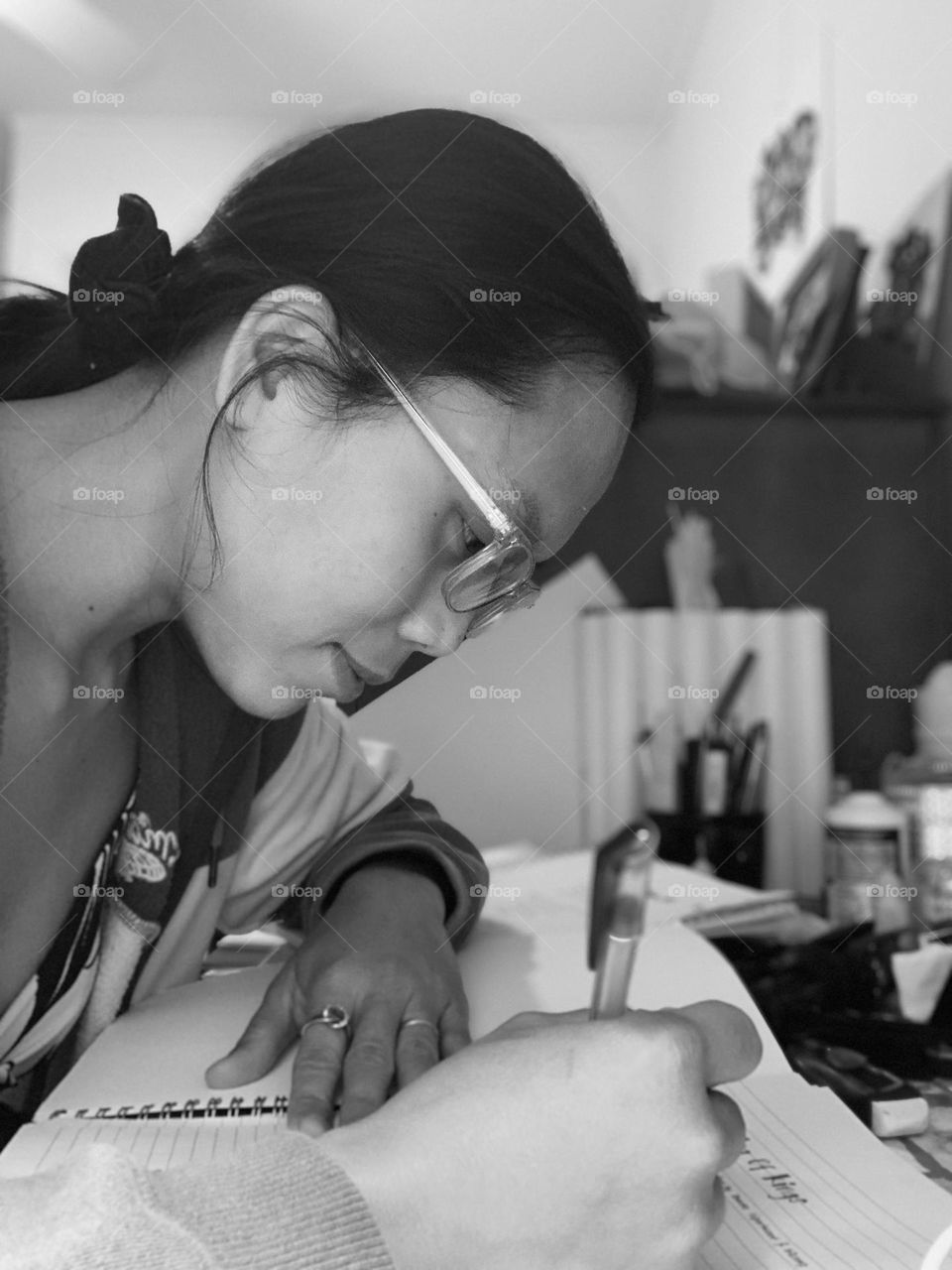 I write everyday, yes I do. I find it relaxing and fun and my desk is my body. My craft room is one of favorite spot.