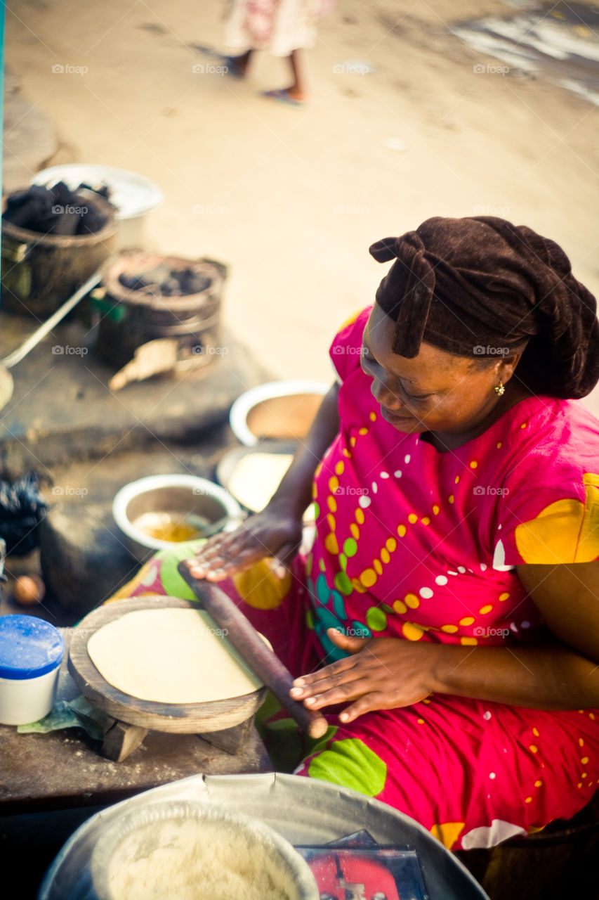 making bread in Tanzania