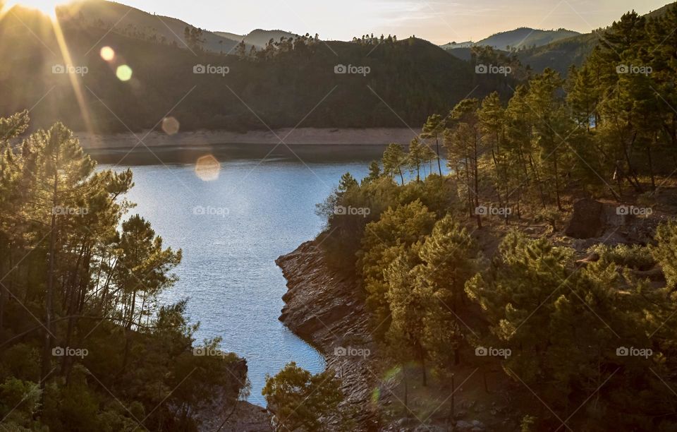 Sunset over the Rio Zêzere at Vila de Rei 