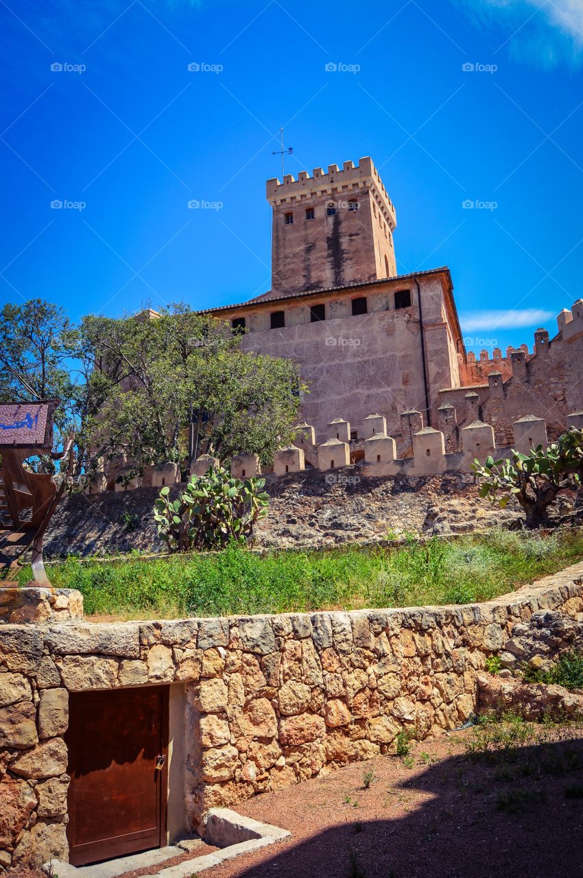 View of castle against sky, Spain