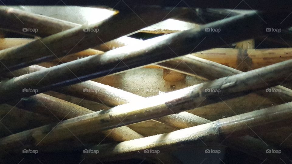 rattan shelf when it's looked from closer view..really close..