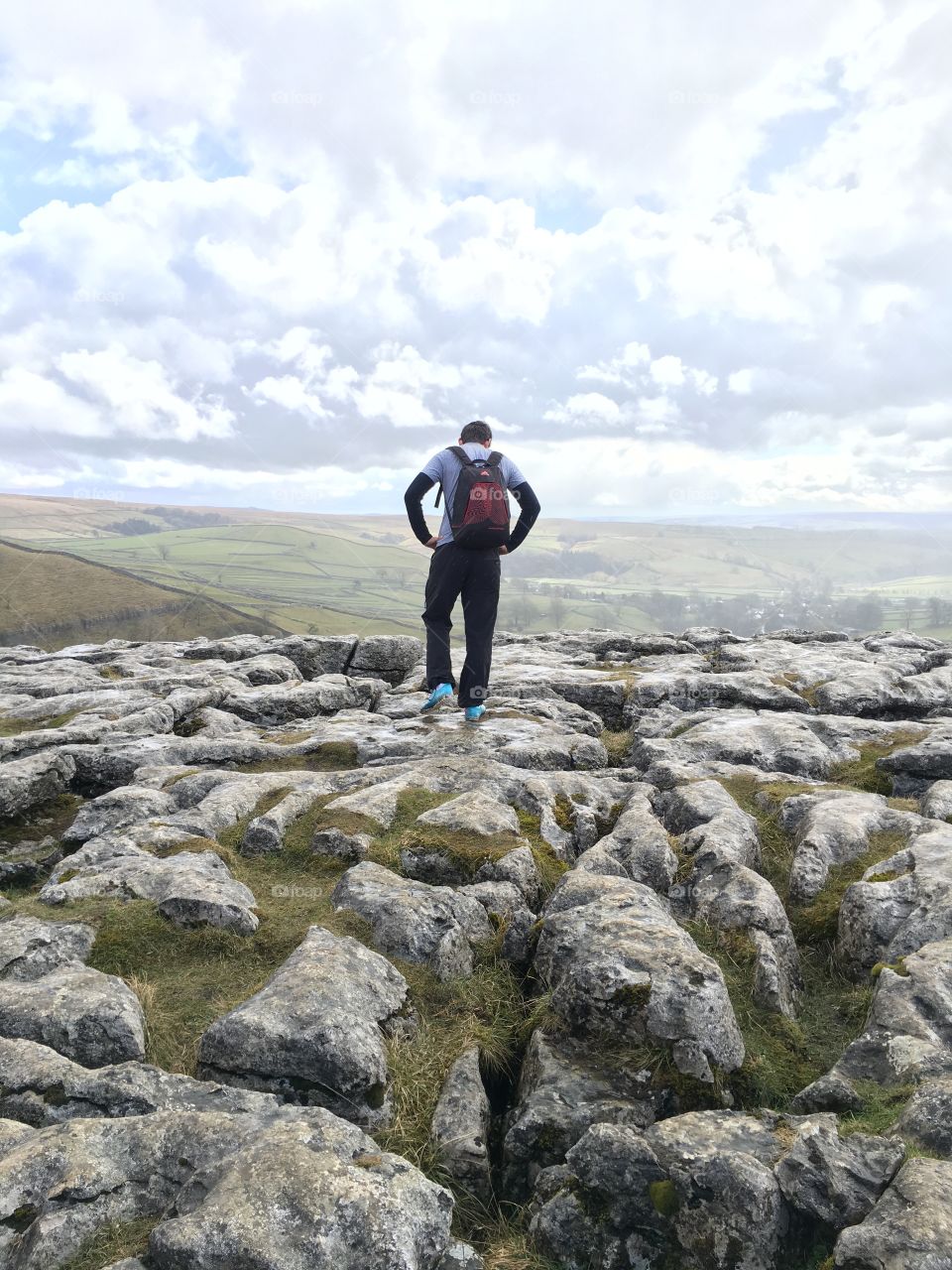 At the top of Malham Cove