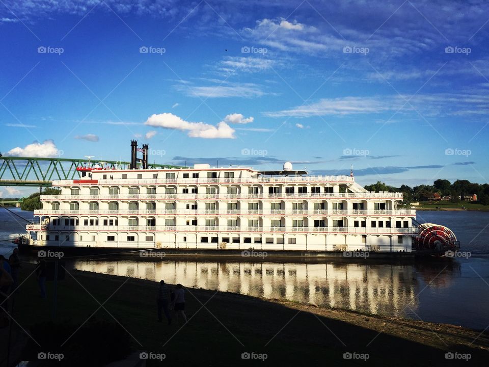 The Queen of the Mississippi docked in Marietta, OH