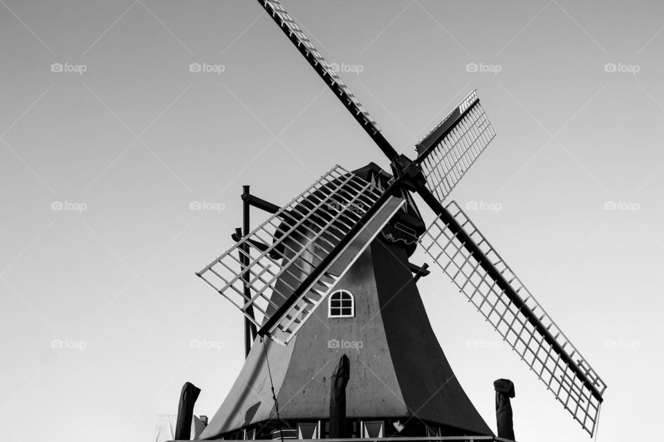 Black & white windmill. Our local bakery is housed in this lovely windmill