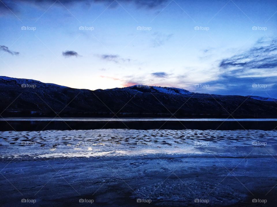 Beautiful winter evening 