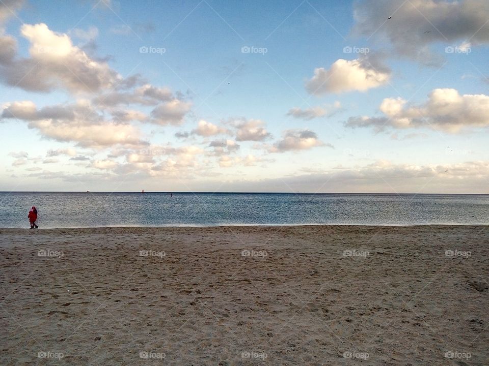 Beach, Water, Sea, Sand, Sunset