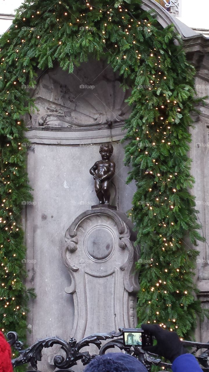 Manneke Pis . famous statue of Brussels 