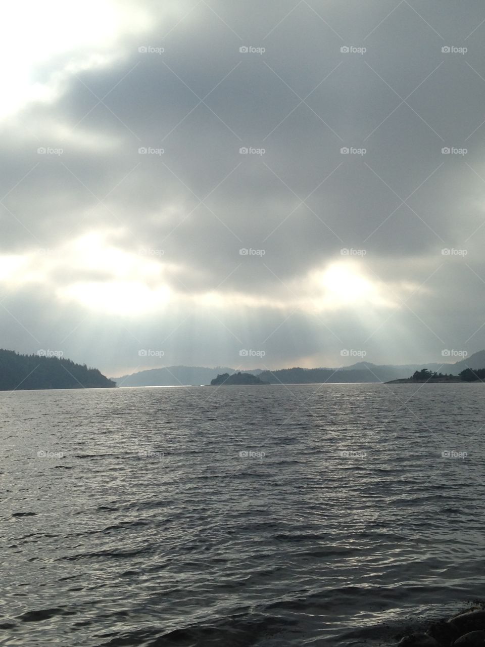 Sun thru the clouds. Sun thru the clouds