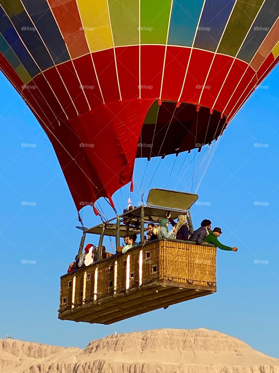 On the hot air balloon 