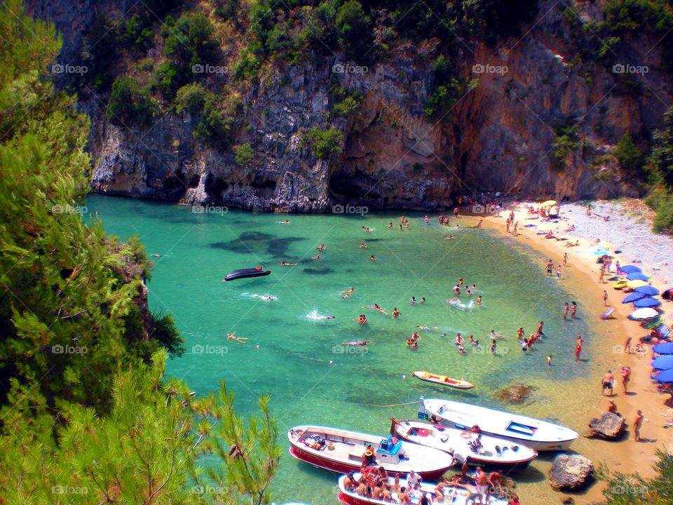 Swimming  at Buondormire beach in Palinuro