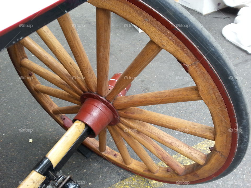 wooden wheel. wagon