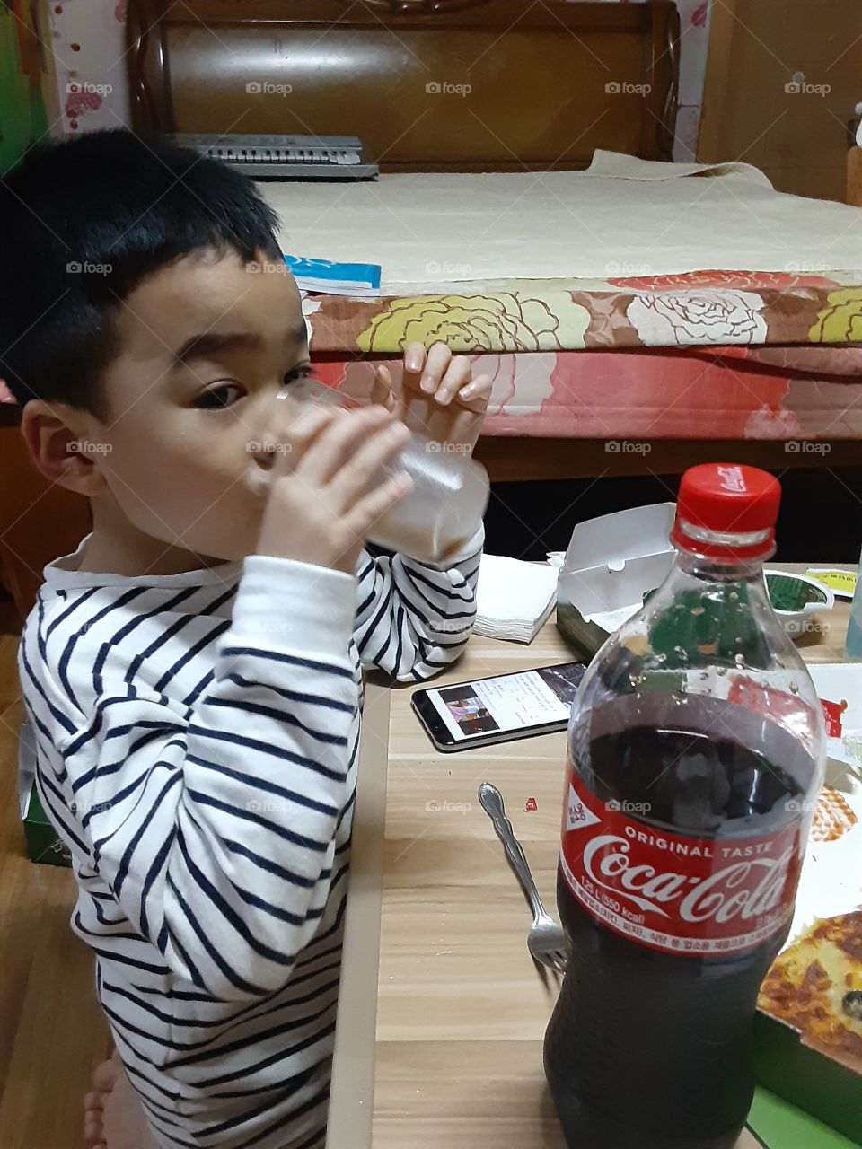 loves the taste of coca cola