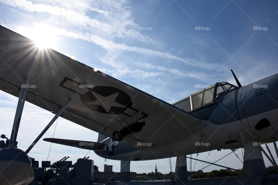 Airplane with a some backlight 