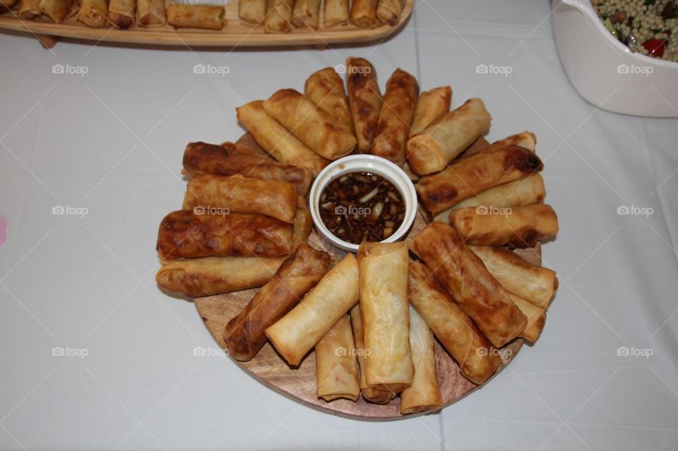 Spring roll Pork with vegetables - yummy  