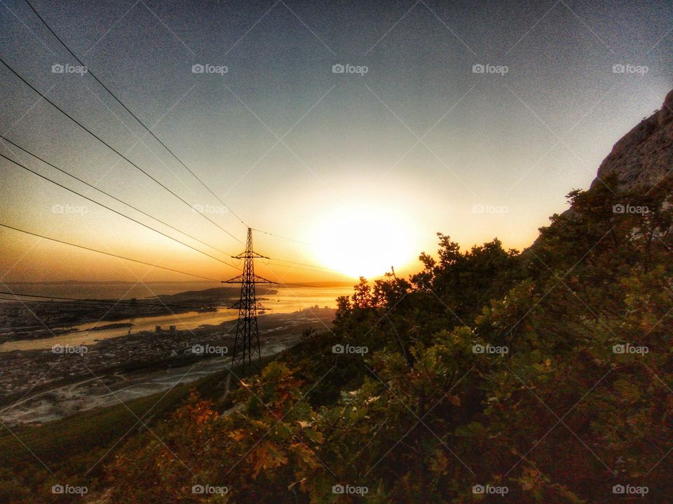 sundown at a mountain kozjak