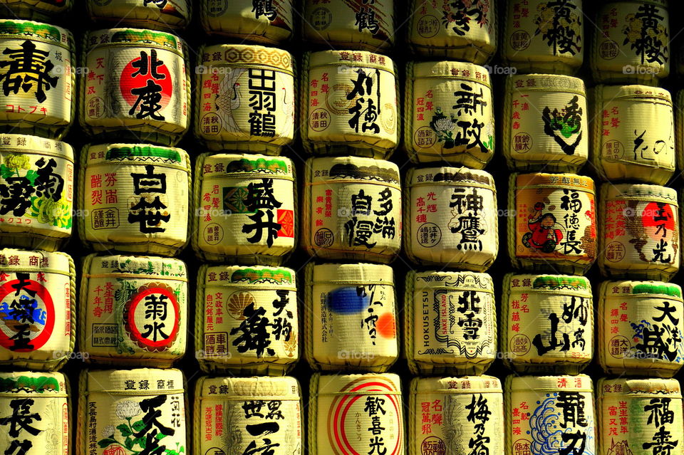 Sake Barrels in Tokyo, Japan