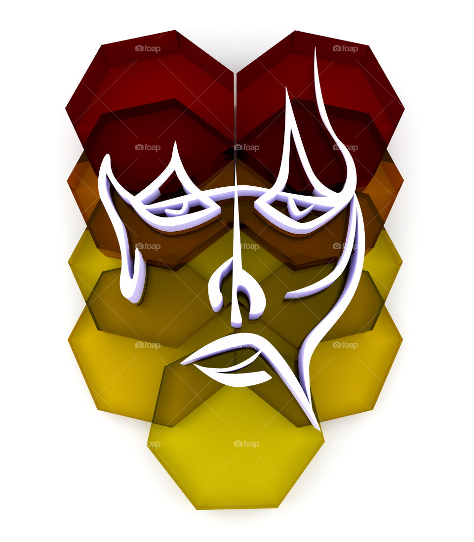 Abstract face artwork