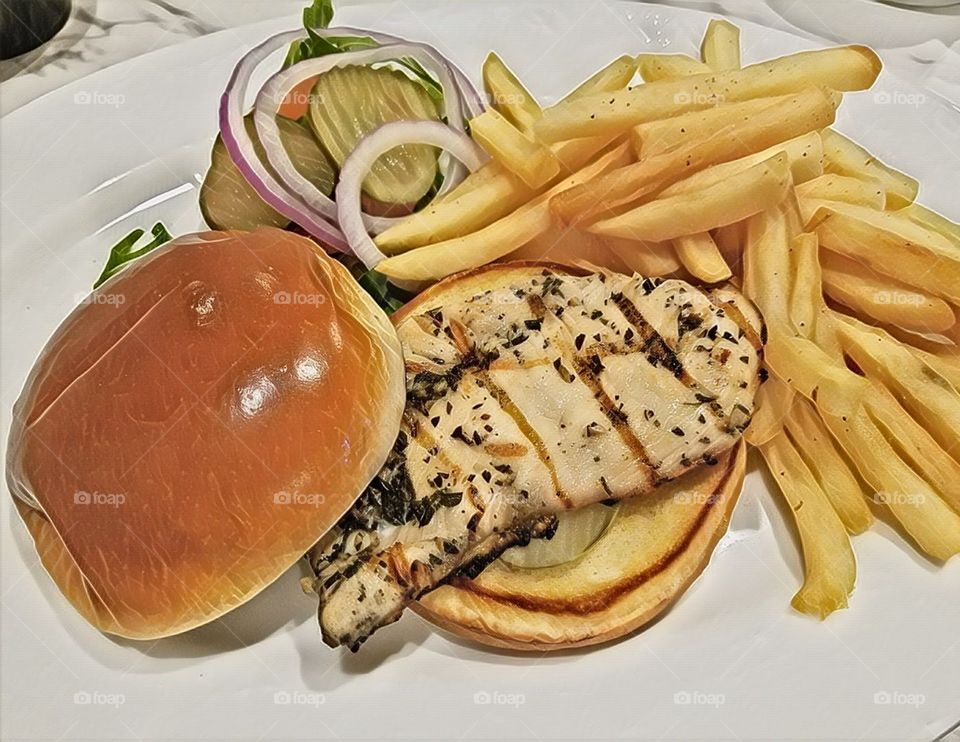 Chicken Sandwich with Fries!